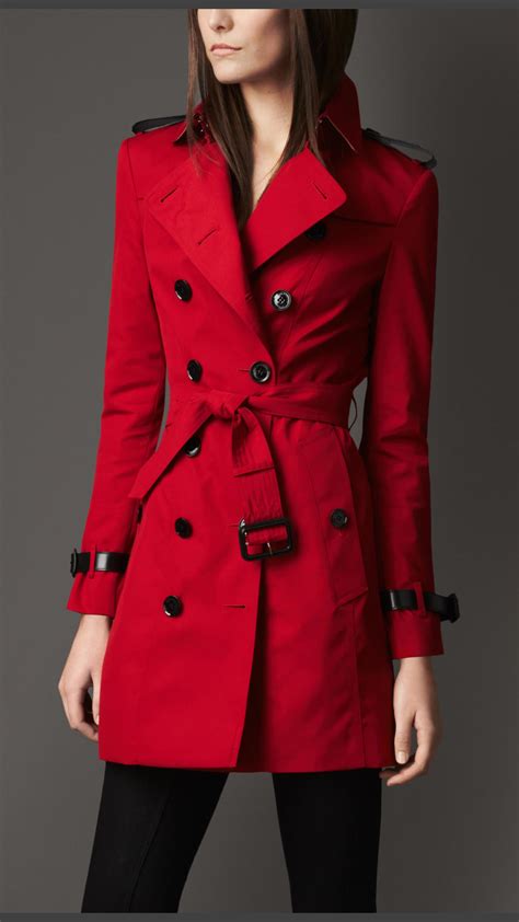 burberry coat red|Burberry female coats.